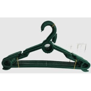 Plastic Hanger Set Of 12-Green