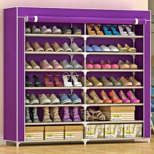 7 Layers Double Column Shoe Rack