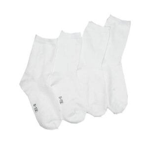Poto 8 PAIRS OF UNISEX SCHOOL SOCKS - White