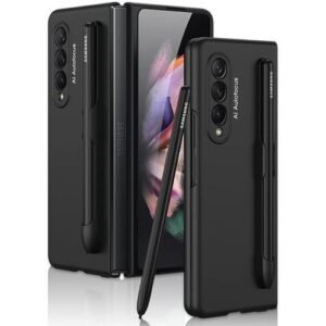 Samsung Fold3 Case With S Pen Holder, Ultra-Thin Hard Matte PC Anti-Scratch Protective Case Cover For Samsung Galaxy Z Fold 3 5G