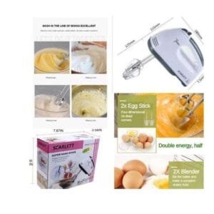 Scarlet Scarlett 7 Speed Electric Hand Mixer Whisk Egg Beater