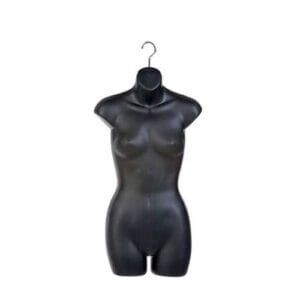 Backless Plastic Female Mannequin - Black