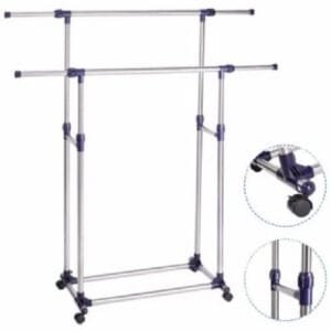 Double Pole Clothes Rack
