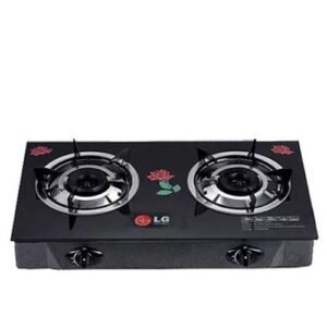 LG Glass Thick Table Top Double Burner WITH Auto Ignition