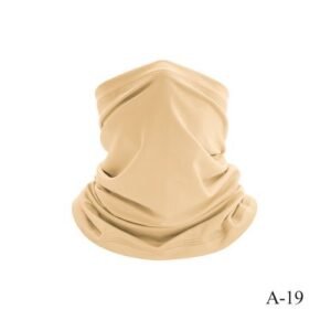 Outdoor UV Protection Bandana Scarf Neck Warmer Multifunctional Fishing Hiking Cycling Face Head Wrap Cover Bandana Headband Cap Light Khaki