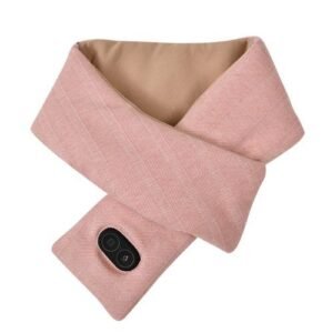 Winter Electric Heated Scarf 5V 3 Level Adjustable Temperature Scarf USB Charging Heat Control Neck Warmer For Cycling Camping Double Control Pink