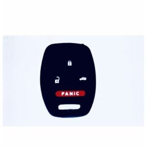 3 Button Black Honda With Panic Silicon Remote Shell Case Cover/protector