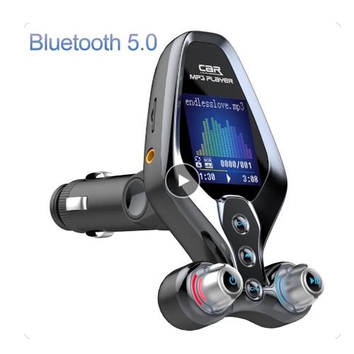 New Car MP3 Bluetooth 5.0 Bluetooth Hands-Free QC3.0 Car Player Radio FM Transmitter A2DP 5.0+EDR