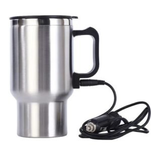 12V 500ML Car Electric Kettle Car Heating Cup Stainless Steel Thermos Heating Water Bottle Car Kettle Thermos for Water Tea Milk