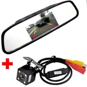 Car Ccd Video Auto Parking Monitor, LED Night Reversing CCD Car Rear View Camera With 4.3 Inch Car Rearview Mirror Monitor
