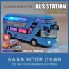Bus children's toy bus large doubledecker sightseeing bus simulation alloy door model car model