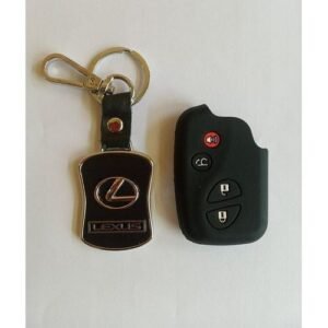 Lexus Black Lexus Key Holder + Remote Silicone Shell Case Cover