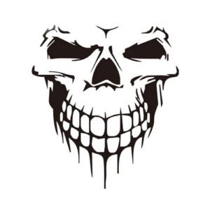 Car Sticker Car Tattoo Skull Skeleton Large Decorative Sticker Black
