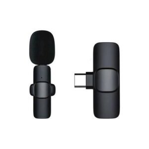 Wireless Lavalier Microphone Noise Reduction Handsfree Clipon Lapel Mini Condenser Mic For Smartphone Laptop