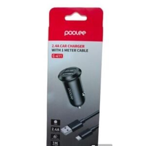 POOLEE 2.4a Car Charger With One Meter Cable