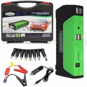 High Power JUMP STARTER KIT And POWER BANK With Inflator & Air Compressor For Cars, Laptop & Mobile Devices - 99000mAH 12V ULTRASAFE LITHIUM - Torch Light- MULTI FUNCTIONAL