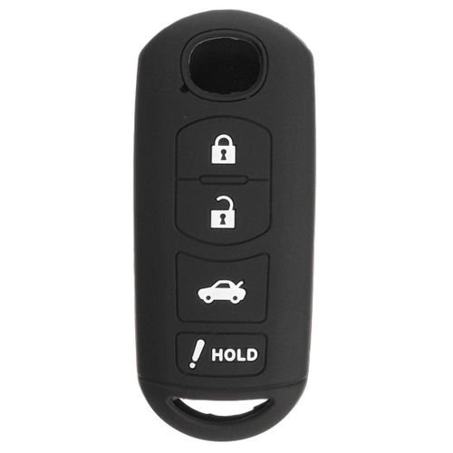 Silicone Remote Key Cover Case Fit For MAZDA 3 6 MX-5 CX-5 CX-7 CX-9 SCION IA (Black) Black