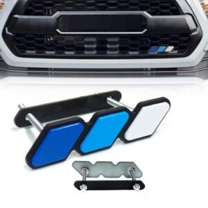 For TOYOTA Tacoma-Tundra Sequoia Rav4 4Runner Highlander Front Grille Badge Tri-Color Emblem Badge with Mounting
