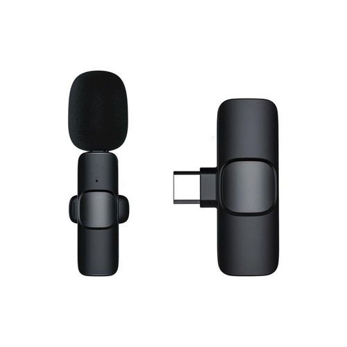 Wireless Lavalier Microphone Noise Reduction Hands-free Clip-on Lapel Mini Condenser Mic For Smartphone Laptop