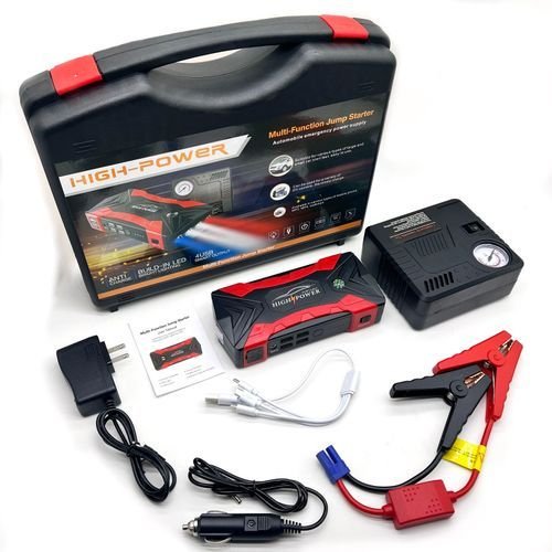 High Power Mobile Car Tyre Pump/Air Inflator, Power Bank Jump Starter