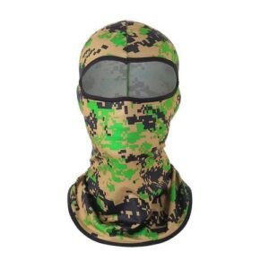 Summer Cooling One Hole Face Mask Headgear UV Protector Motor Ski Scarf Men Women Balaclava Green