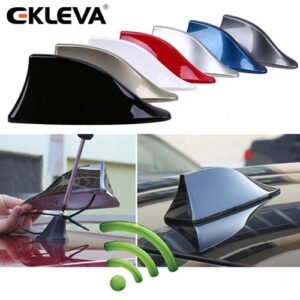 Ekleva Upgraded Signal Universal Car Shark Fin Antenna Auto Roof FM/AM Radio Aerial