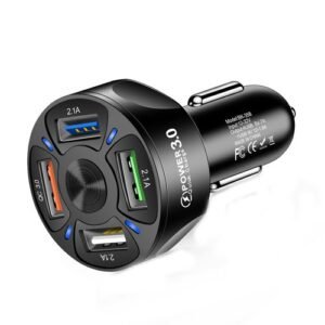 Portable Universal 4 USB Ports QC3.0 Stable Charging-Black