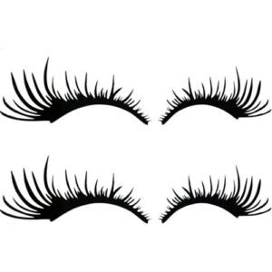 Car Headlight Eyelashes Headlight Stickers,Eyelashes Vehicle Body Sticker, Windshield Decal for Car Decoration 2 Pairs