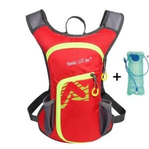 Outdoor Sport Bicycle Backpack Hydration Bag Ultralight Water Bag Breathable For Mountain Bike Cycling Riding Travel Bag(#red)