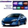 Liandlee For Peugeot 407 2004~ Car Interior Underdash Footwell Seat Accent Music Rhythm Ambient Light