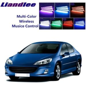 Liandlee For Peugeot 407 2004~ Car Interior Underdash Footwell Seat Accent Music Rhythm Ambient Light