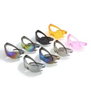Y2K Sports Sunglasses Women 2023 Trends Punk Sun Glasses Men Retro  Luxury Brand One Piece Special-shaped Sunglass Shades