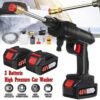 High Power Double 48 Volts Batteries Cordless High Pressure Multi Purpose Car Washer