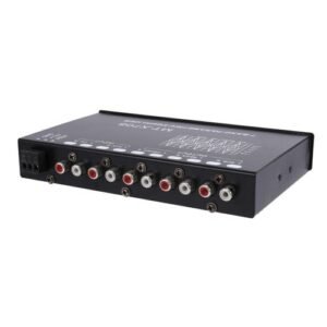 7-Band Car Audio Equalizer, Adjustable 7 Bands EQ Car Amplifier Graphic Equalizer with CD/AUX Input Select Switch,Black