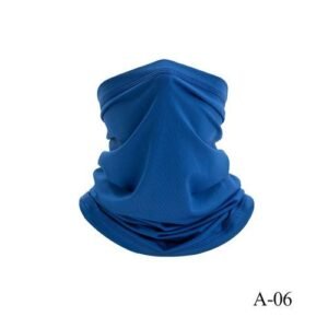Outdoor UV Protection Bandana Scarf Neck Warmer Multifunctional Fishing Hiking Cycling Face Head Wrap Cover Bandana Headband Cap Royal Blue