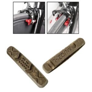 1 Pair Bike Brake Pads V Type Cycles Cyclist Rubber Durable Brown