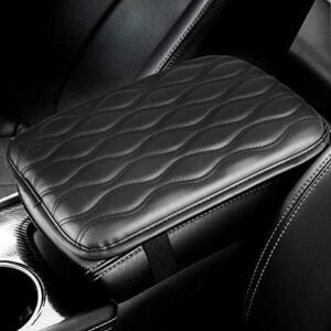 Pad Black Color Leather Car Armrest Pad Cover (universal)