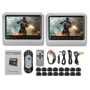 9 Inch Digital LCD Universal Car DVD+AV Headrest Monitor Player Remote Control