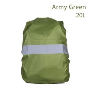 1Pcs Reflective Backpack Rain Cover Cycling Camping Hiking Rucksack Waterproof Fabrics Bag Backpack Rain Cover Bike Accessories(20L)(#Army Green)