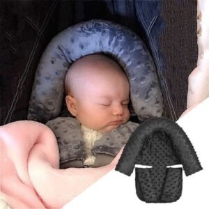 Baby Head Support Pillow Liner Seat Belt Sleeping Support Black