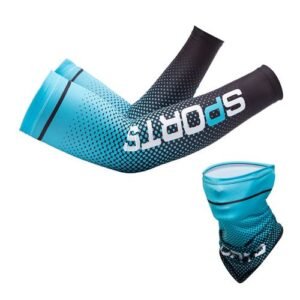 1 Set Arm Sleeve Super Soft Wear Resistant Ice-Light Blue