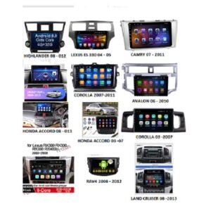 Car Full Android Stereo, Sound System For Lexus, Camry, Highlander, Avalon, Rav4, Corolla, Honda Accord, Land Cruiser, Etc.
