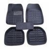 5 Pcs Universal Car Leather FootMat For All Saloon/5 Seater SUV Black