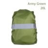 1Pcs Reflective Backpack Rain Cover Cycling Camping Hiking Rucksack Waterproof Fabrics Bag (#Army Green)