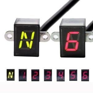 Motorcycle Speedometer Universal Waterproof 5 6 Gears Indicator Plug & Play Red