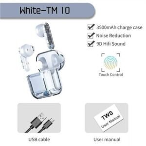 Fingerprint Touch Transparent Shell Bluetooth Headset