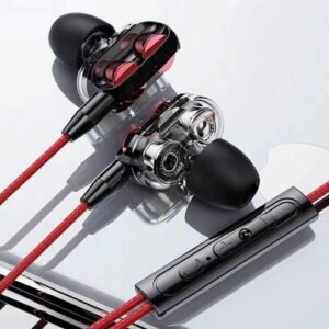 In Ear Wired Earphone Double Dynamic Gaming Computer Earbuds
