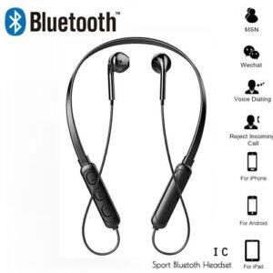 Wireless Bluetooth Earphones Sport Stereo Neck Hanging Black