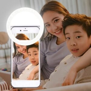 Rechargeable Selfie LED Ring Fill Light For Phone-white