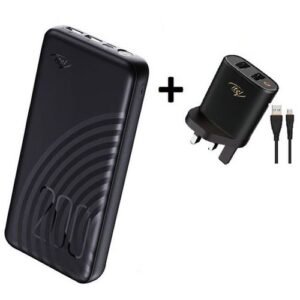 itel 20000mAh Fast Charging, Bright Torch Power Bank + Free Fast Charger